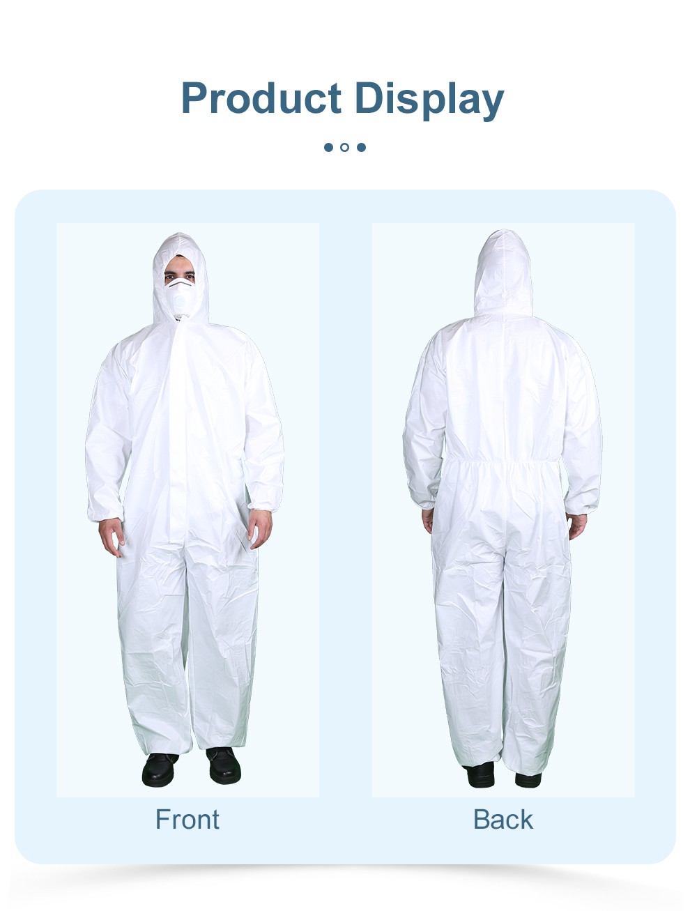 Disposable Coverall With Zipper02 Disposable Coverall With Zipper02