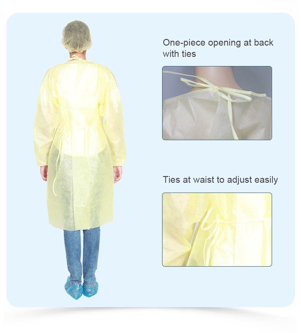 PP PE coated Isolation Gown03 PP PE coated Isolation Gown03