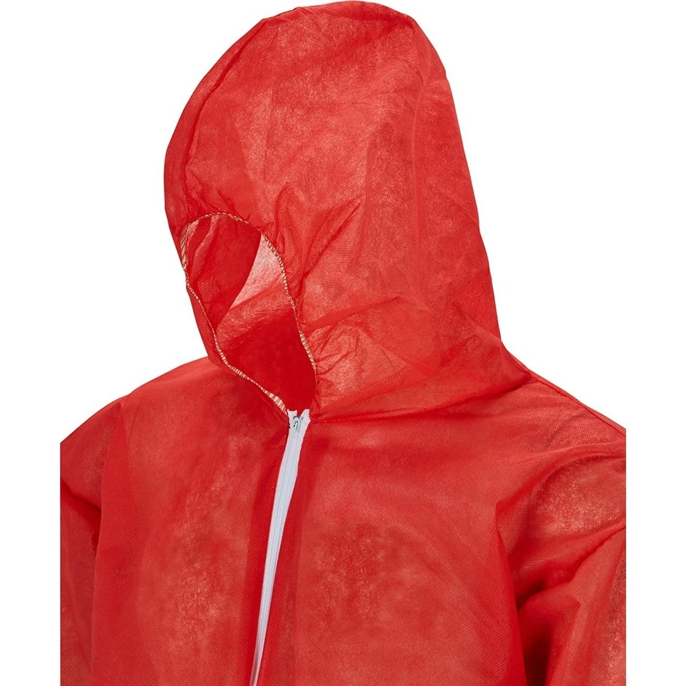 Red Lightweight Disposable Overalls