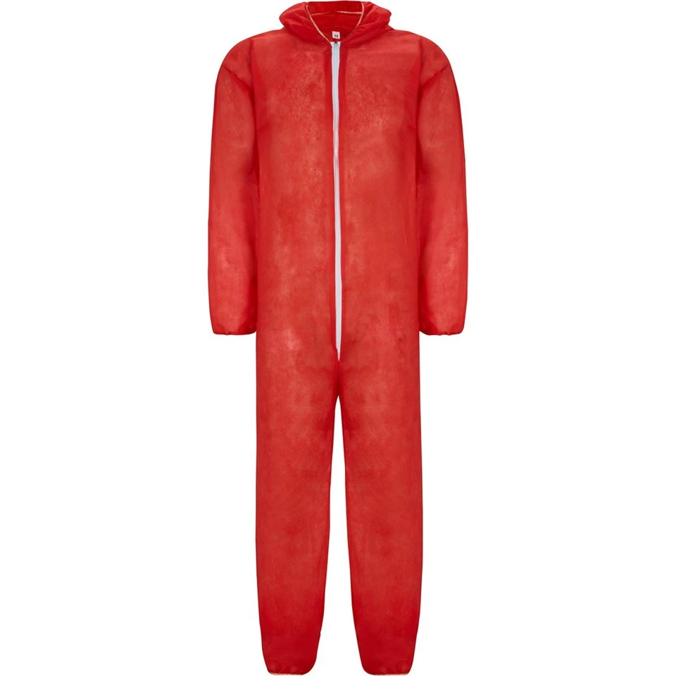 Macacão vermelho leve descartável